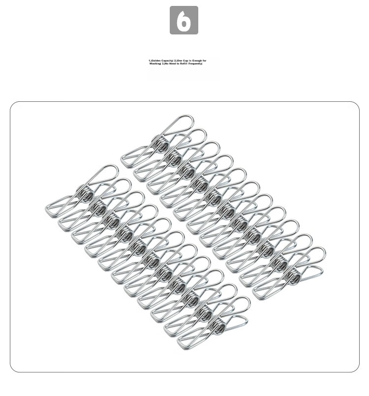 MENGTING Clothespins, Stainless Steel Clips, Quilt Clips, Sock Clips, Drying Clips, 20-Pack, Durable 16