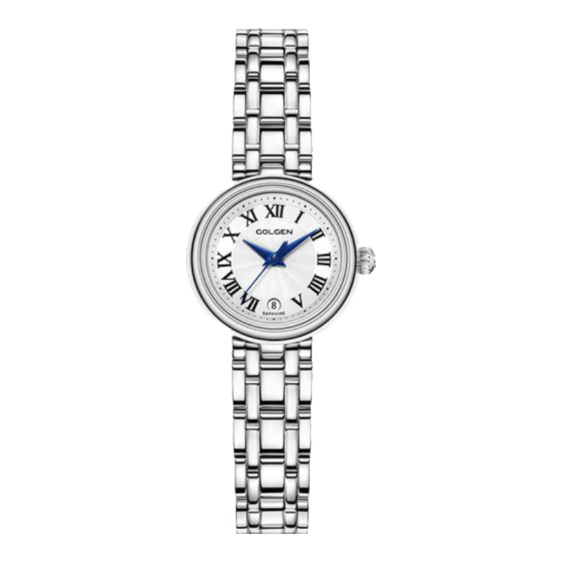 GOLGEN Women's Exquisite Little Beauty Watch, Quartz Watch with Vintage Steel Strap, Wristwatch Gift for Girlfriend's Birthday, 19040