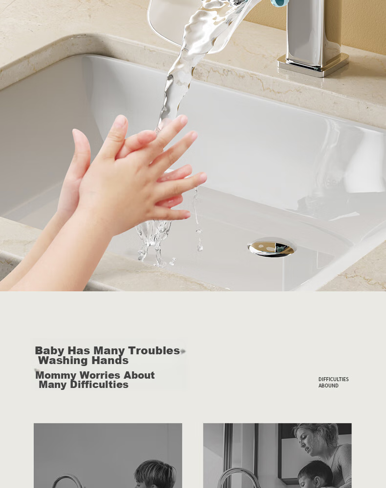 YEEHOO Faucet Extender, Cute Cartoon Design for Baby Hand Washing, Universal Silicone Extension, Splash-Proof Device, Blue Color 2