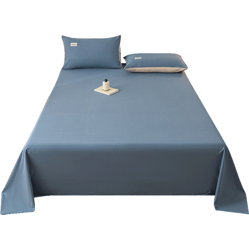 Grace 100% Pure Cotton Bed Sheet, Class A 7A Antibacterial All-Cotton Double Bed Sheet, Single Piece, 200*230cm, Diamond Blue