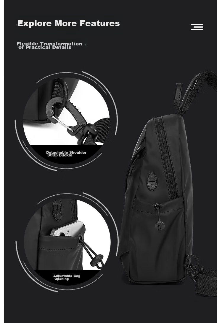 MARK FAIRWHALE High-End Crossbody Bag for Men, Shoulder Bag, Chest Bag, Motorcycle Riding Bag, Large Capacity Water-Resistant Commuter Satchel 17