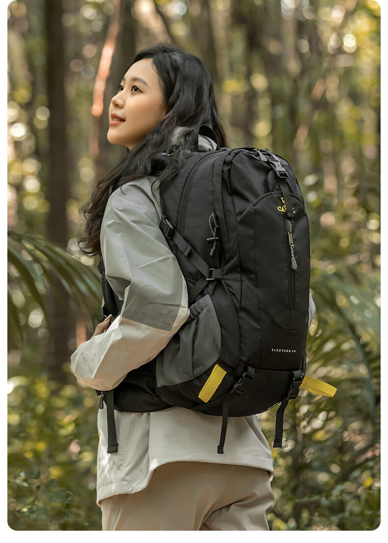 CAMEL Mountain Climbing Backpack, Outdoor Professional Backpack, Sports Backpack for Men And Women, Large Capacity, Lightweight Hiking Bag, Silver Gray 17