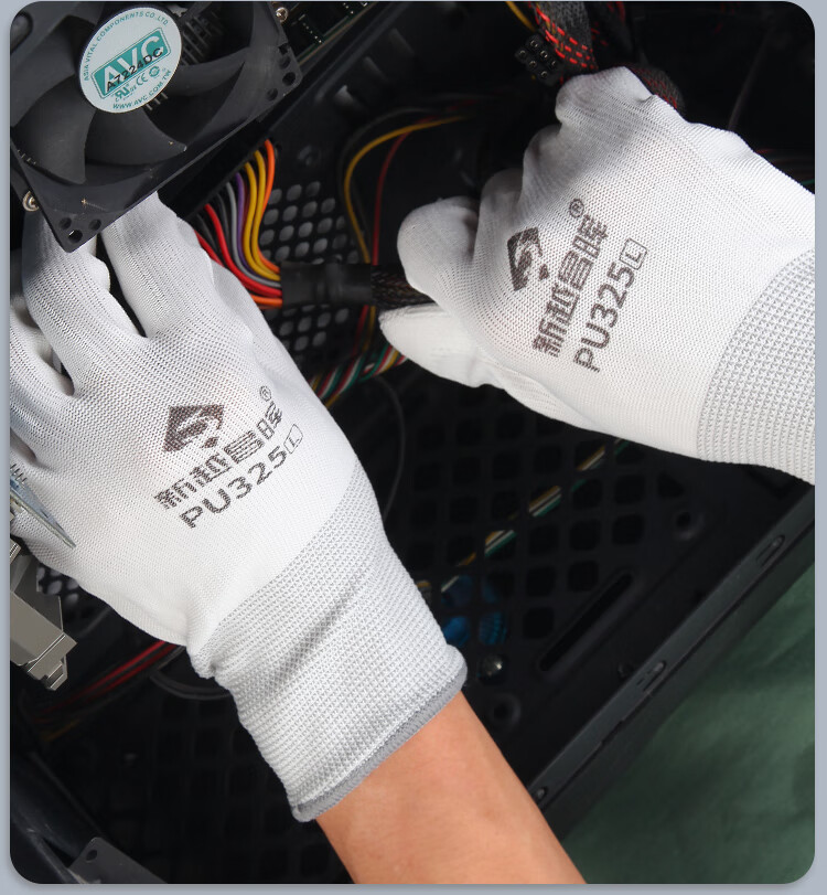 Xinyuechanghui PU Coated Gloves, 12 Pairs/pack, Nylon Work Gloves, Non-Slip Wear-Resistant Protective Work Gloves, White L Size, PU508 3