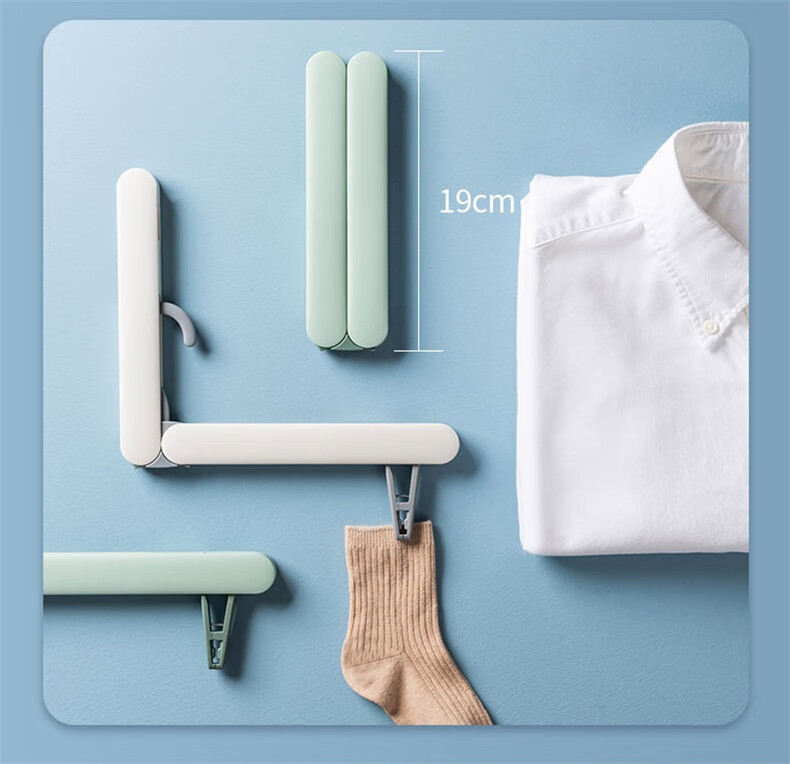 JEKO&JEKO Foldable Hangers, Portable Travel Hotel Drying Rack, Collapsible Non-Slip ABS Plastic Storage 1