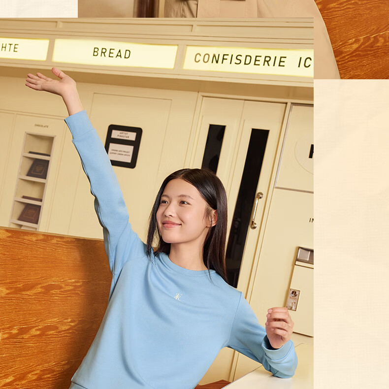 361° Women's Sweatshirt, Spring Fleece-Lined Jacket, Sports Casual Round Neck Long-Sleeve Pullover Top, 662344801D-2 30