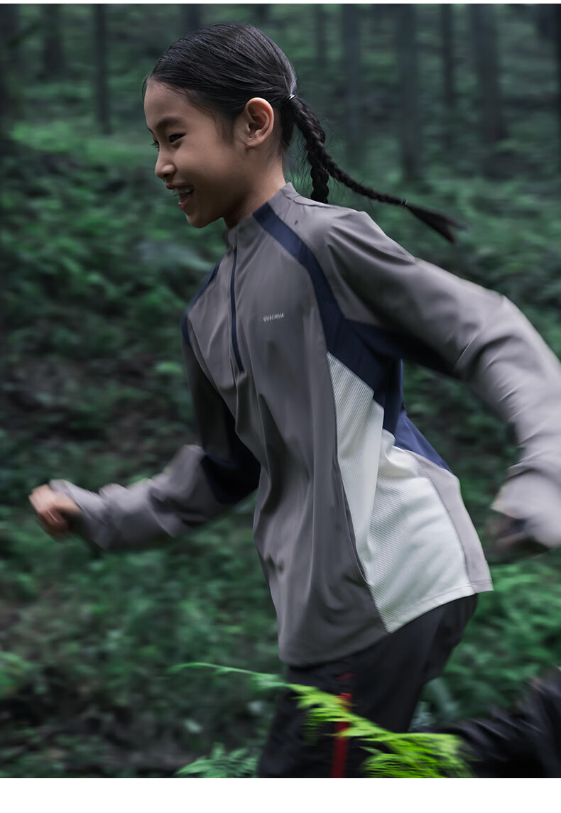 DECATHLON Youth Hiking UV Protection Long-Sleeve T-Shirt, Sun Protection, Moisture-Wicking, Quick-Drying, Anti-Chafing, 5117364 17