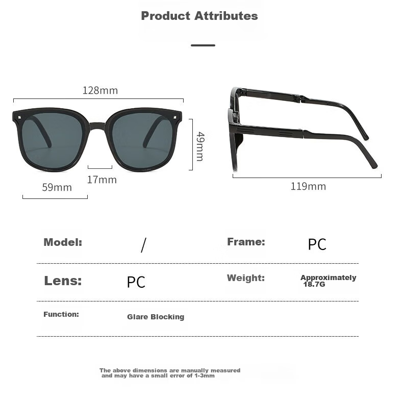 LOVECRAFT Children's Foldable Sunglasses, Parent-Child Style, Fashionable Portable Sunglasses, Baby UV Protection Glasses