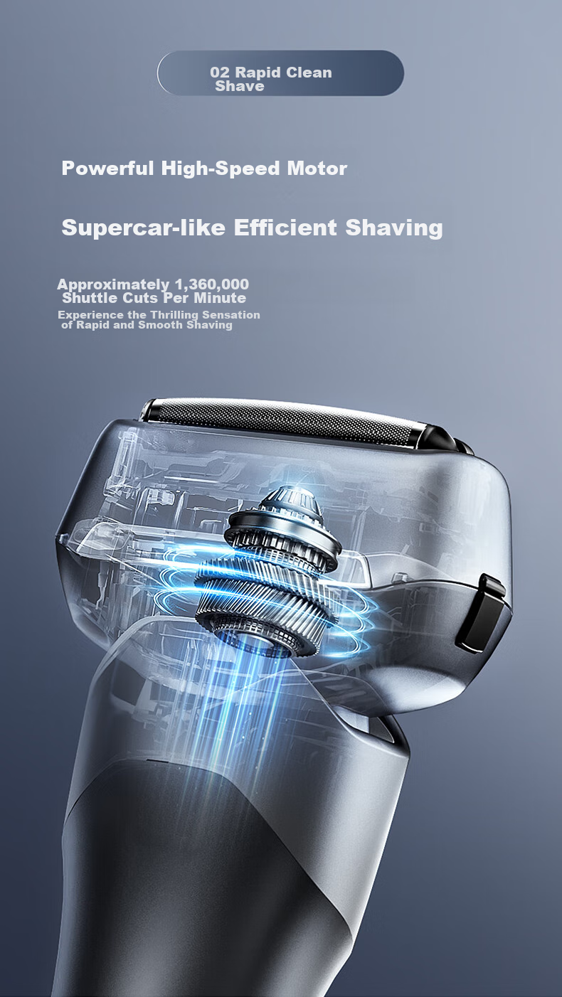 Panasonic [Mid-Autumn Festival Gift] Electric Shaver, New 5 Series Little Lightning Three-Head Reciprocating Razor, Birthday Gift for Men, Present for Boyfriend Or Father, RM35 Blue 9