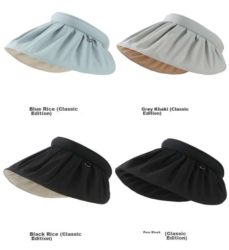 MISSION UV Black Sun Protection Hat for Women, Sun Visor Cap, Shell-Style Visor Hat, Summer Face-Covering UV Protection Wide Brim Hat 7