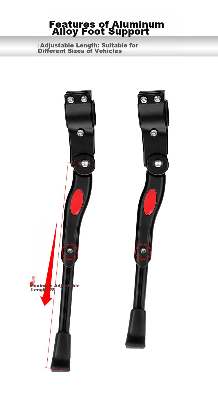 BIKEBROS Bicycle Foot Support, Durable And Adjustable, for Mountain Bikes And Road Bikes, Bike Support Stand, Parking Rack, Adjustable Foot Support, Black 2