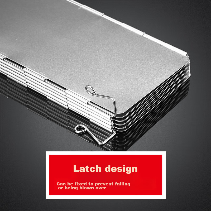 Geshu Windshield Card Stove Windproof Outdoor Stove Windshield Gas Stove Aluminum Alloy Folding Windproof Cover, 10 Pieces