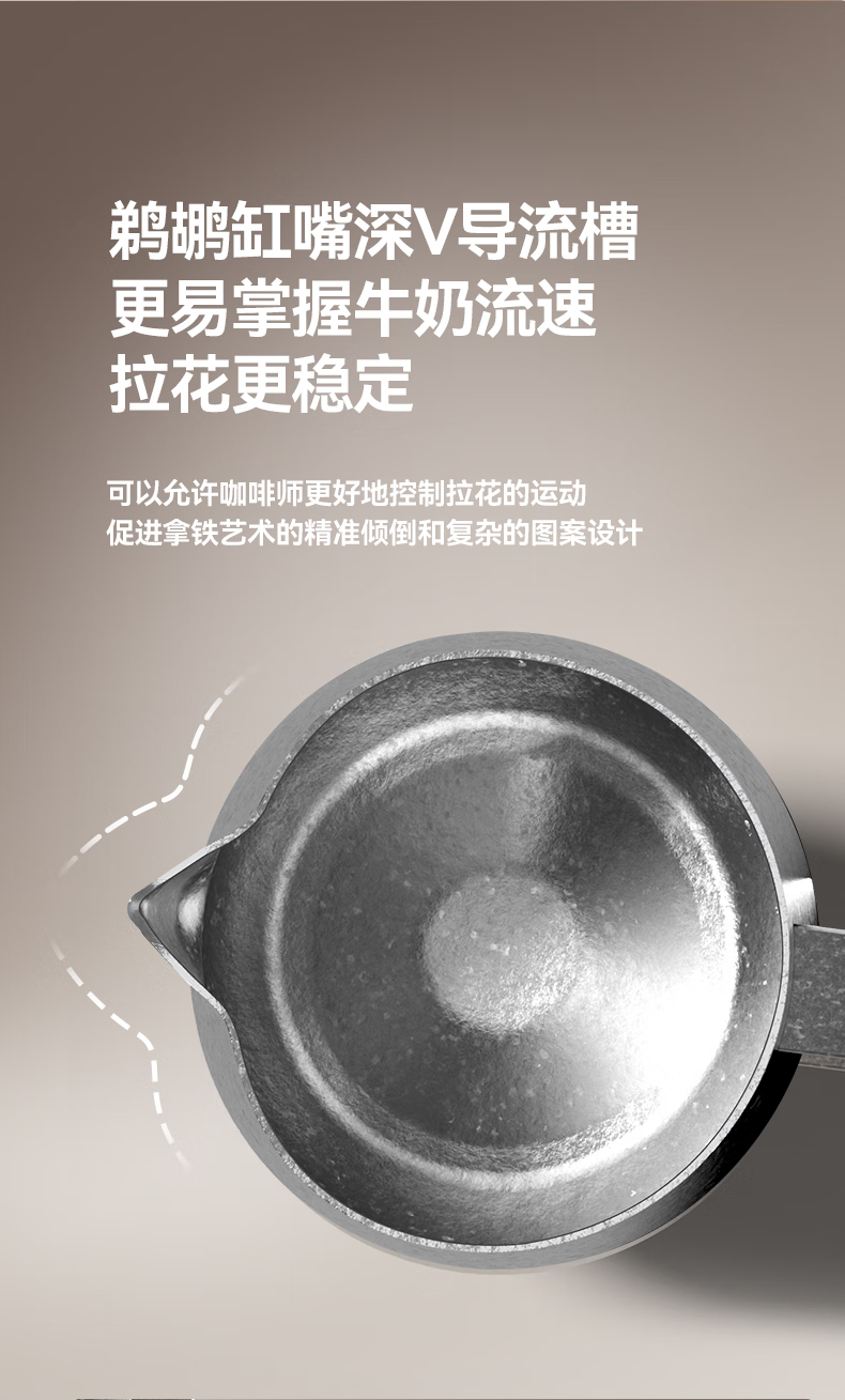 SIMELO Titanium Latte Art Milk Frother, Pointed Spout Milk Pitcher, Professional Coffee Latte Art Cup, 600ml, Starry Sky Patter 2