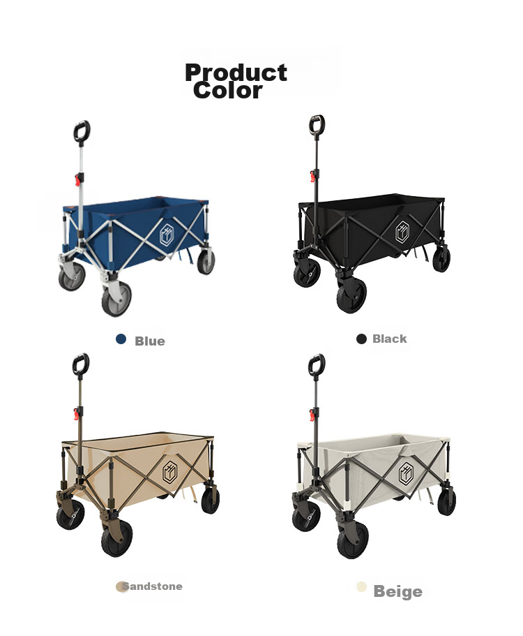 JD Original [600 Jin Capacity] Push-Up Outdoor Camping Cart Folding Trolley for Stalls And Carrying Dubai Sand 18