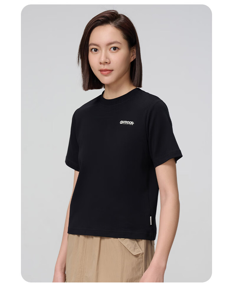 OUTDOOR PRODUCTS Women's Pure Cotton T-Shirt Spring Summer 2026 Breathable Couple Short Sleeve Light Spring Dopamine Rainbow T-Shirt OFTX422461 21