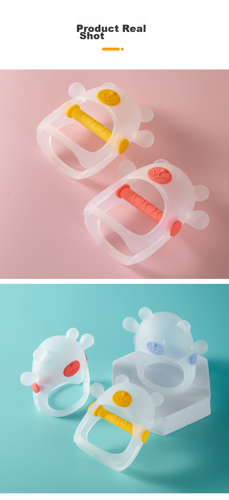 COOKSS Baby Teething Stick Soothing Teether Infant Hand-Biting Prevention Toy for 6-18 Months Chewable Rabbit 13