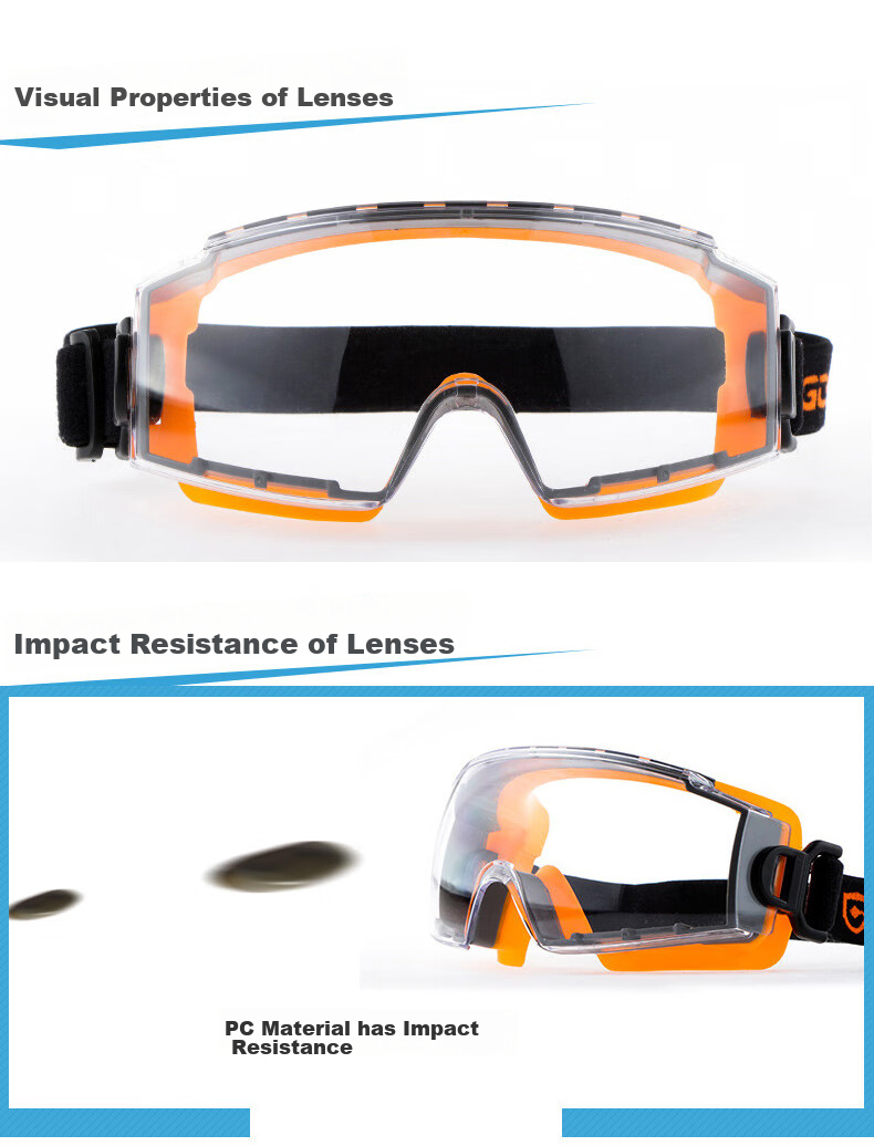 XINGGONG Safety Goggles, Impact-Resistant Protective Eyewear, Dust-Proof, Splash-Proof, Windproof And Sandproof, Adjustable Frame 3