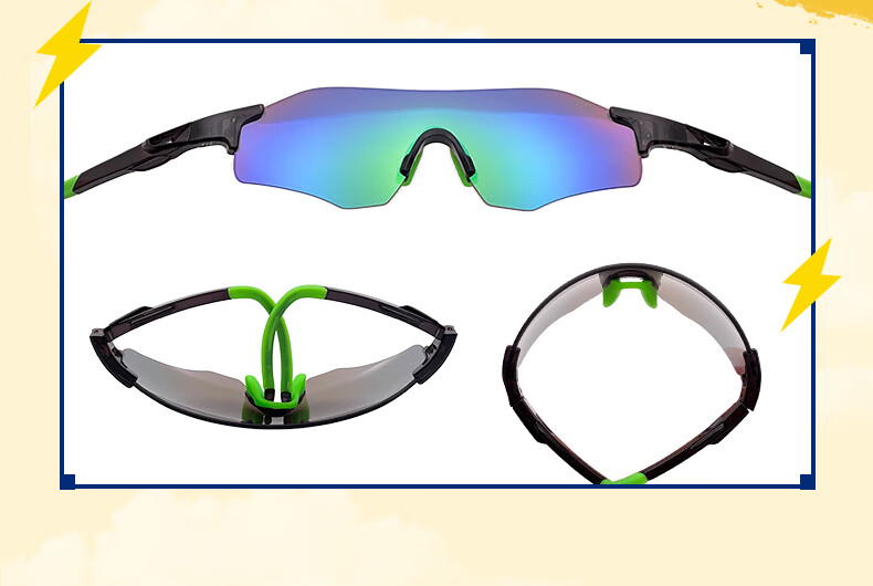 Luki Children's Cycling Glasses, Sports Sunglasses, Sun Protection for Men And Women, Outdoor Running, Mountain Climbing, Windproof Goggles 4