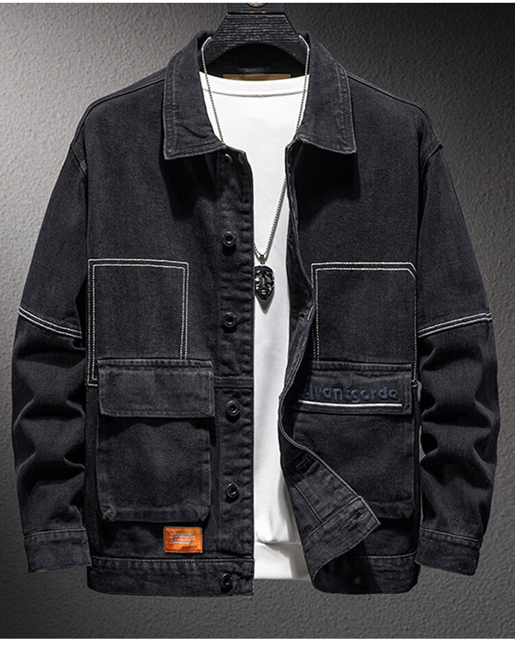 Zengzhi [Spring And Autumn New Style] 2026 Men's Denim Jacket, Men's Outerwear, Workwear Jacket, Cardigan, Denim Coat 7