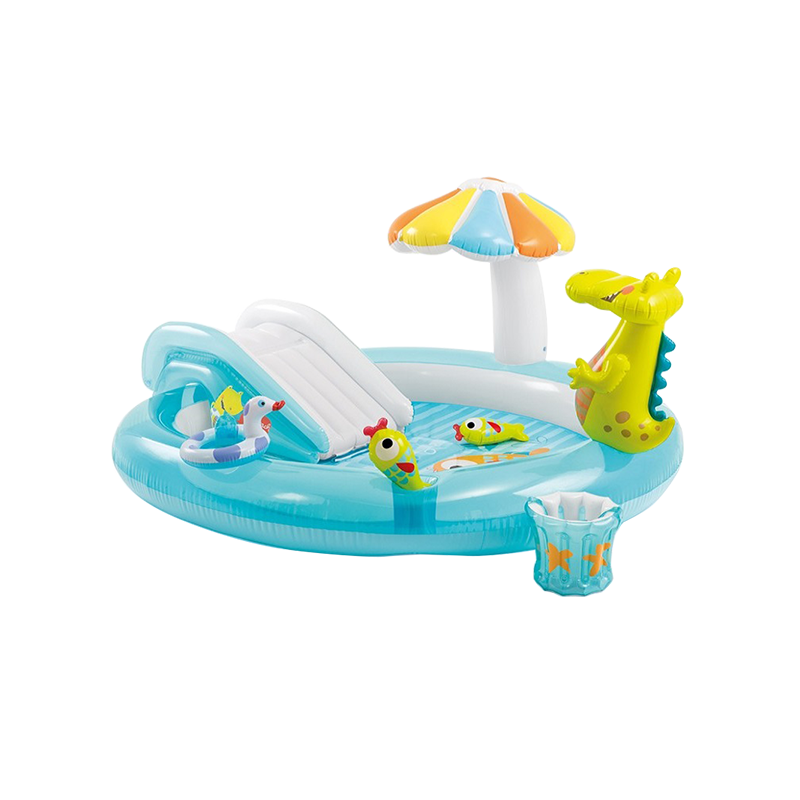 INTEX Crocodile Water Play Pool, Baby Toy Playhouse Water Pool, Infant Toy Pool, Ocean Ball Pool 57165