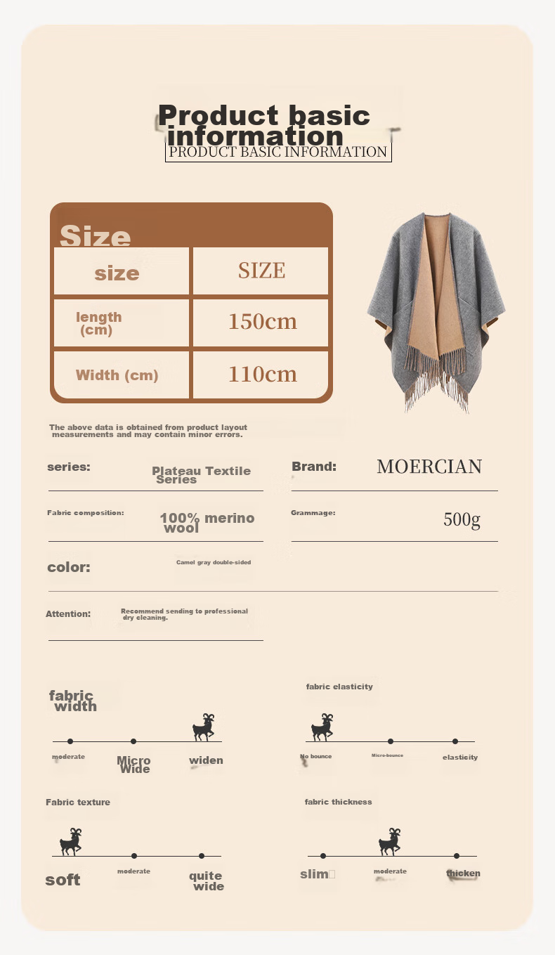 MOERCIAN Pure Wool Shawl for Women, Warm Scarf, Winter Luxury Item, Air Conditioning Cape, Birthday Gift for Mom, Present for Elders 10