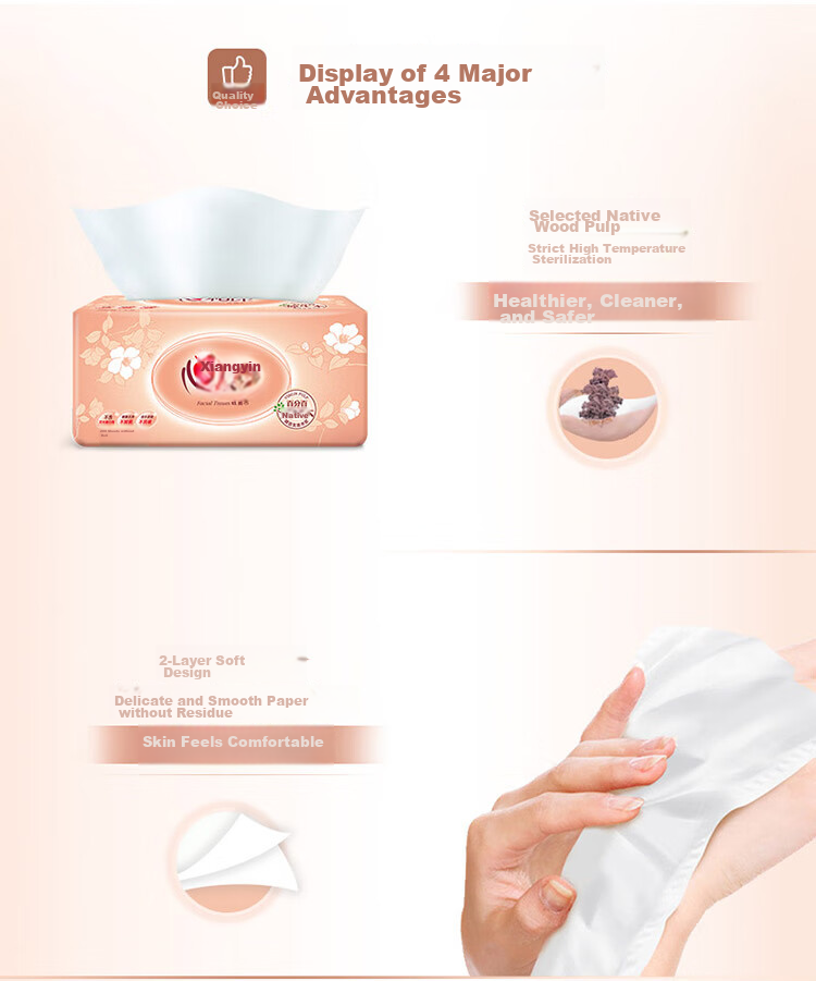 Mind Act Upon Mind Facial Tissues, Classic Series, 2-Ply 200 Sheets*3 Packs XL Size, Tissue Paper, Packaged (New And Old Packaging May Vary) 5