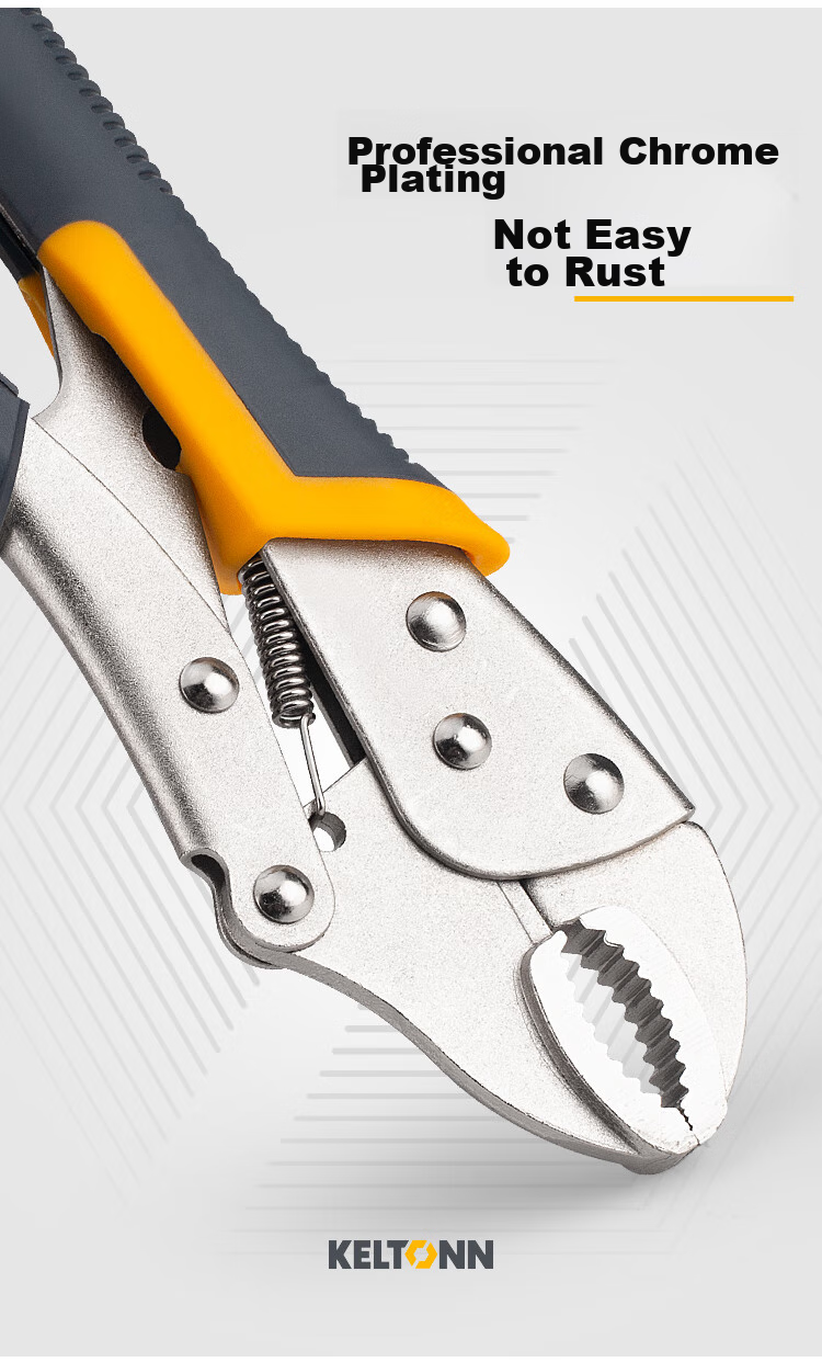 KELTONN Pliers, Round Jaw Heavy-Duty Pliers, 10 Inches with Blade, Holding Pliers, Fixed Pliers, Quick Release Clamping Tool, KT2703 3