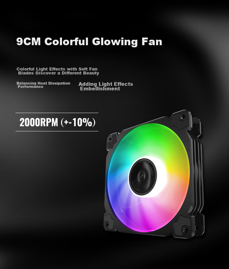 JONSBO CR-1200E Tower CPU Cooler (RGB Lighting Effects, 2 Heat Pipes, 9cm Fan, Multi-Platform Support, Thermal Paste Included) 10