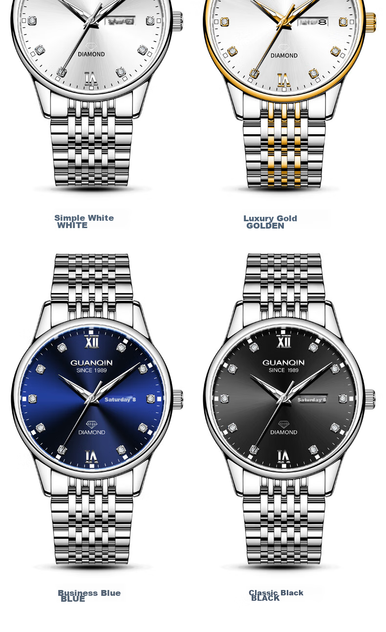 GUANQIN High School Entrance Exam-Specific Men's Watch for Middle And High School Students, Silent Exam Room Watch, Youth And Adult Gift 14