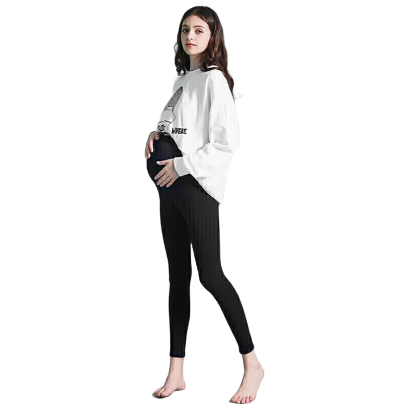 JOYNCLEON Maternity Pants, Spring And Summer Style, Leggings for Outdoor Wear, Sports Yoga Safety Casual Trousers, Light Gray M, Jyk169925