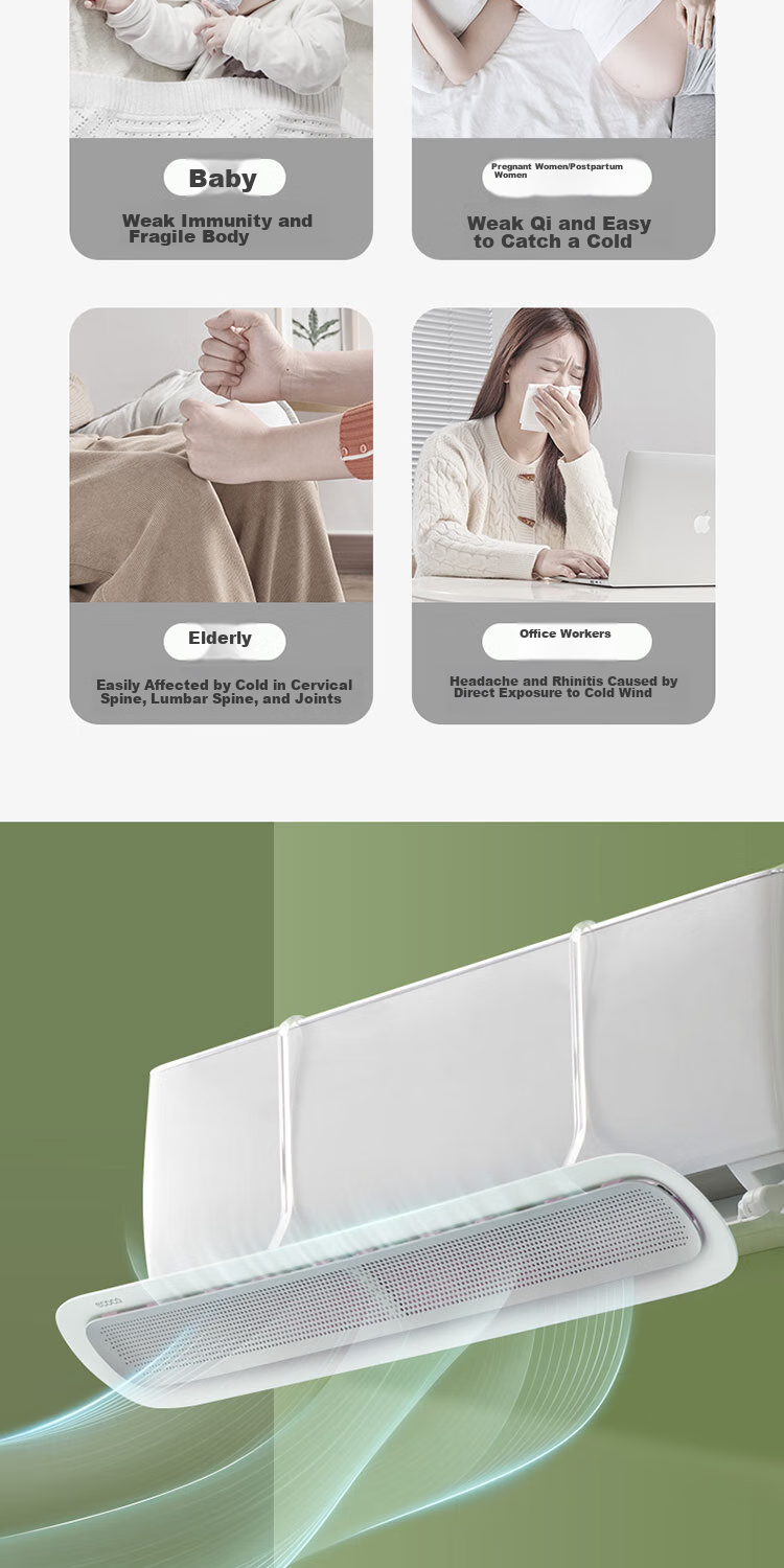Ecoco Air Conditioner Wind Shield No-Installation Anti-Direct Blow Maternity Cold Air Outlet Hanging Deflector Panel 6
