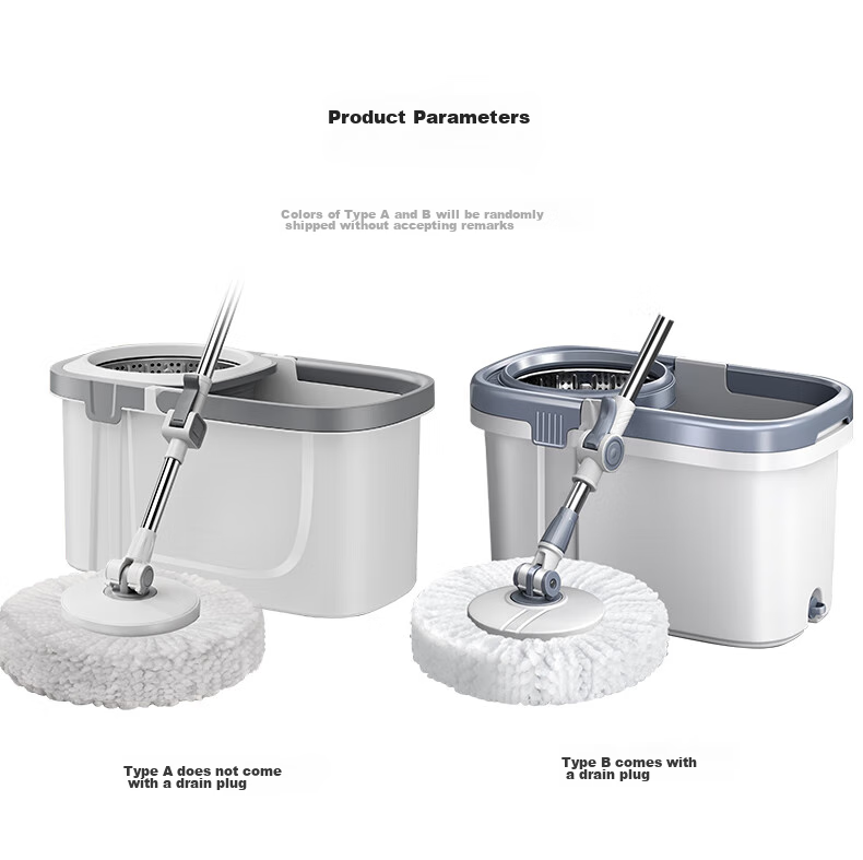 Wuyuehua Rotating Mop, 2 Cloth Set for Home Use, No-Hand Cleaning, 2026 Mop with Bucket, Complete Set Including Absorbent Floor Cloth 13