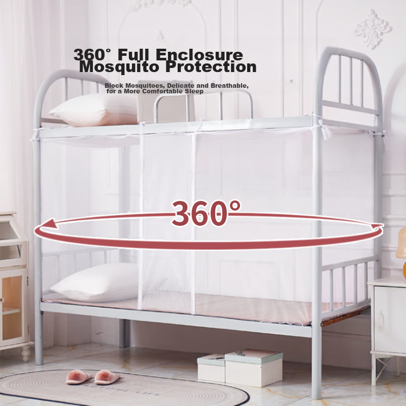 Wuyinliangpin Student Mosquito Net Bunk Bed Dormitory Single Anti-Mosquito Net Double Door Mosquito Net with Reinforced Hanging Design for 0.9-Meter Bed