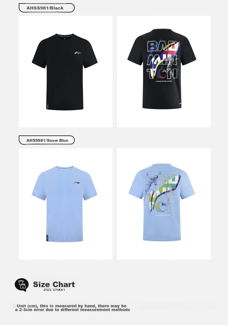 Li-Ning Badminton Shirt for Men, Short-Sleeved T-Shirt, Cultural Shirt, Breathable Sweat-Absorbing Sports Top, Black, M 13