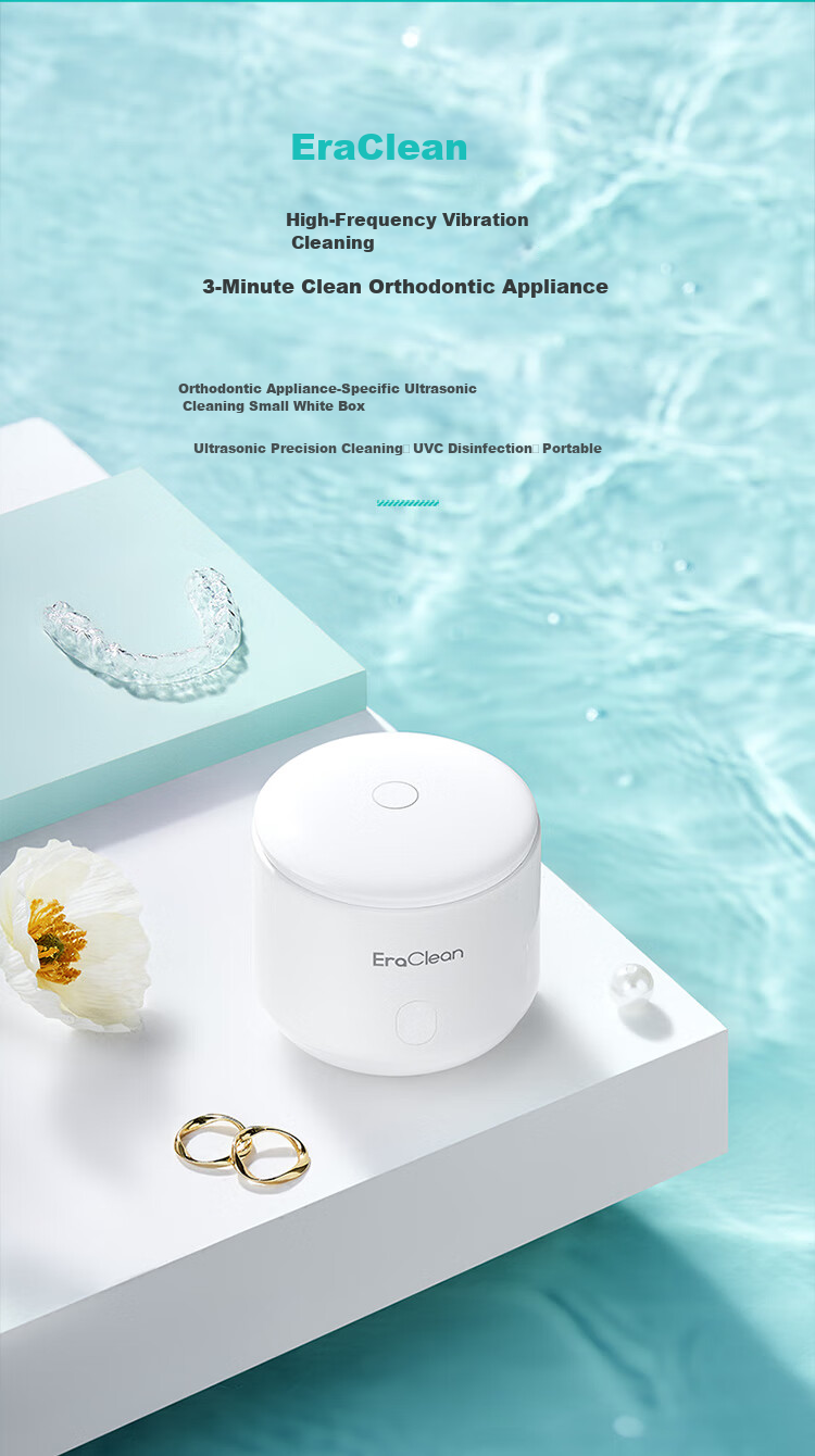 EraClean Ultrasonic Teeth Cleaner Large Capacity Denture and Retainer Cleaner Full Mouth Wash 2