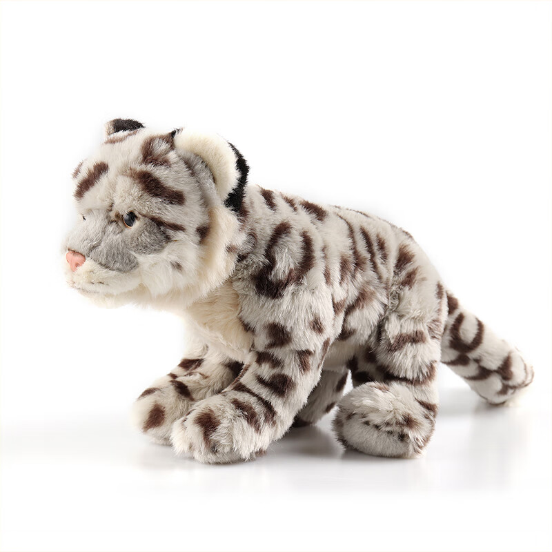 AI CAN National Geographic Realistic Animal Plush Toy, Snow Leopard Pillow, Abebe Doll, Birthday Gift for Boys And Girls