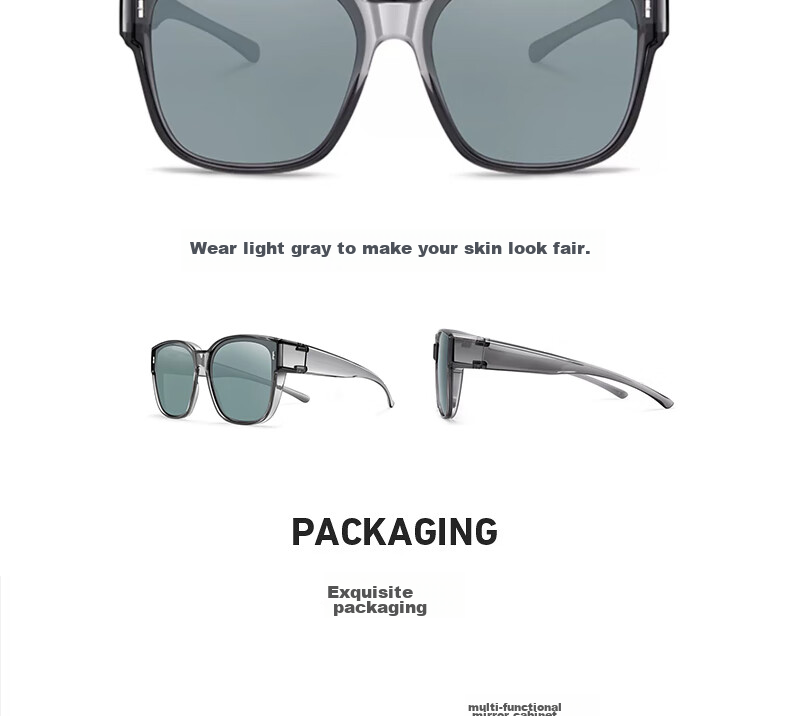 One&one Sunglasses Clip-On for Nearsightedness, Polarized UV Protection Sunglasses for Men And Women, Suitable for Driving And Travel 26