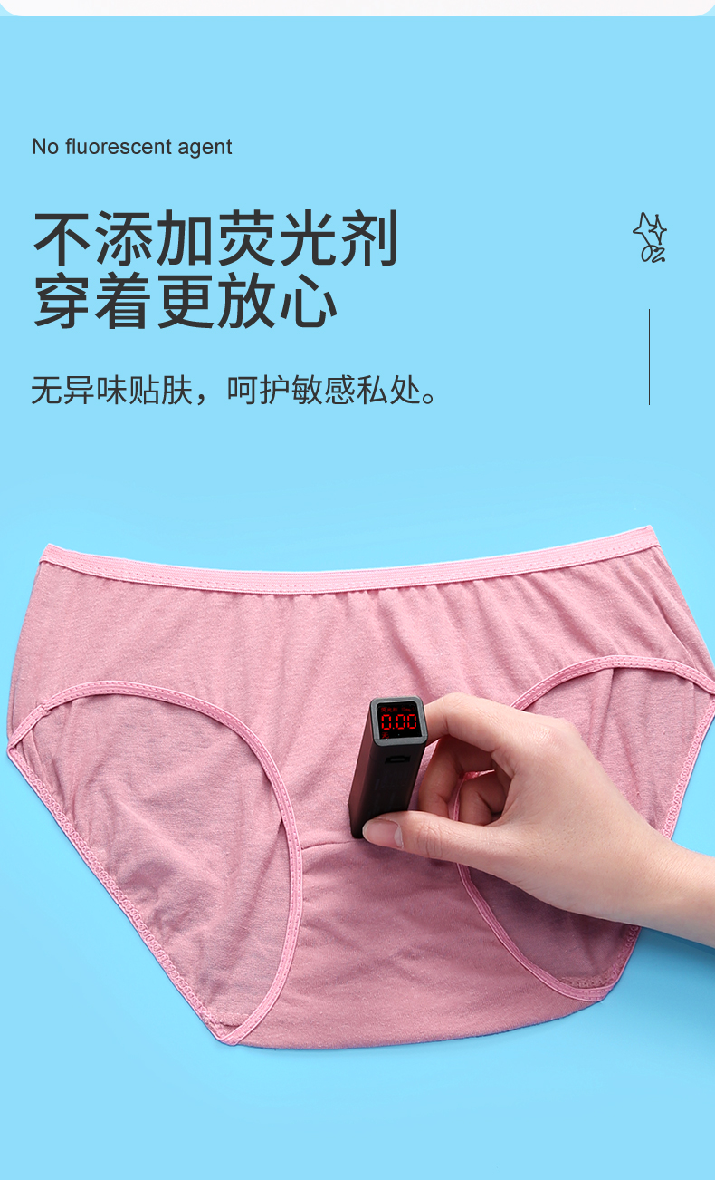 Briars Disposable Pure Cotton Underwear for Women, Travel-Friendly No-Wash Shorts, Portable Individual Pack, Five-Pack, Women's XL Size 6
