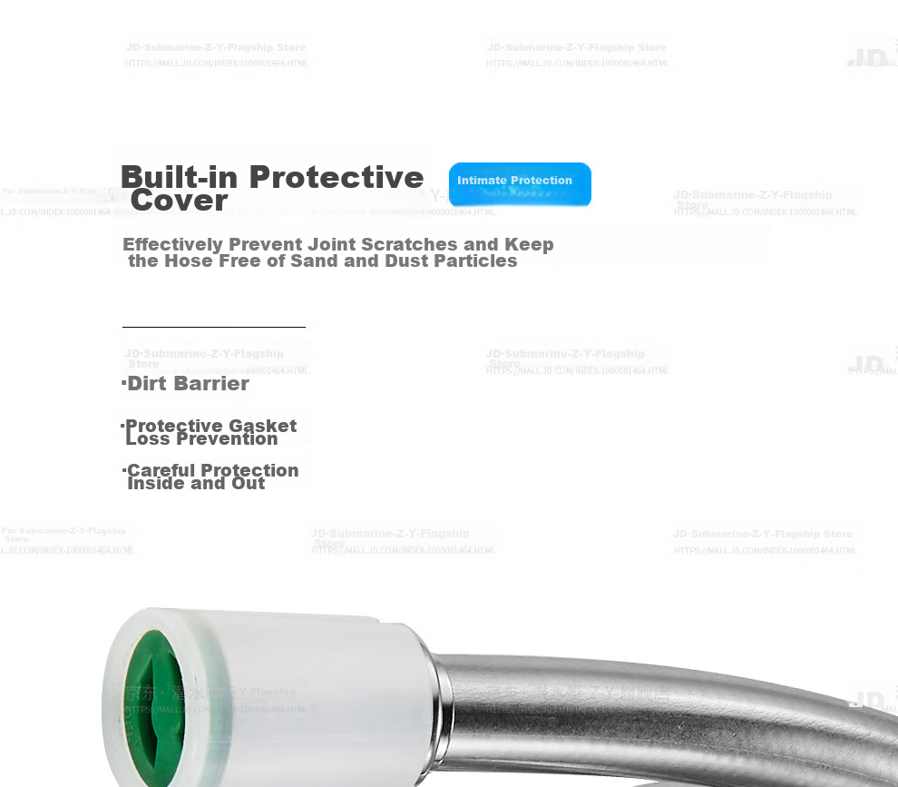 Submarine DG150 Shower Hose, Shower Head Flexible Hose, 1.5-Meter Anti-Tangle Shower Pipe 18