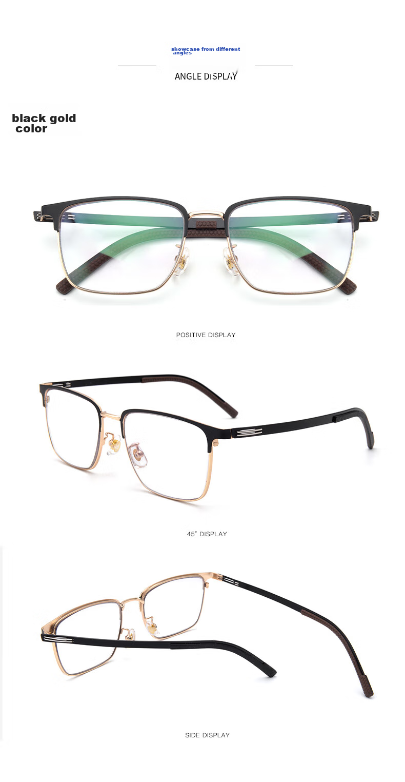 Nianqingtai High-Definition Comfortable Unisex Glasses for Elderly with Single Vision, Ultra-Light Imported Anti-Blue Light Reading Glasses D672 + 150 Degrees 13