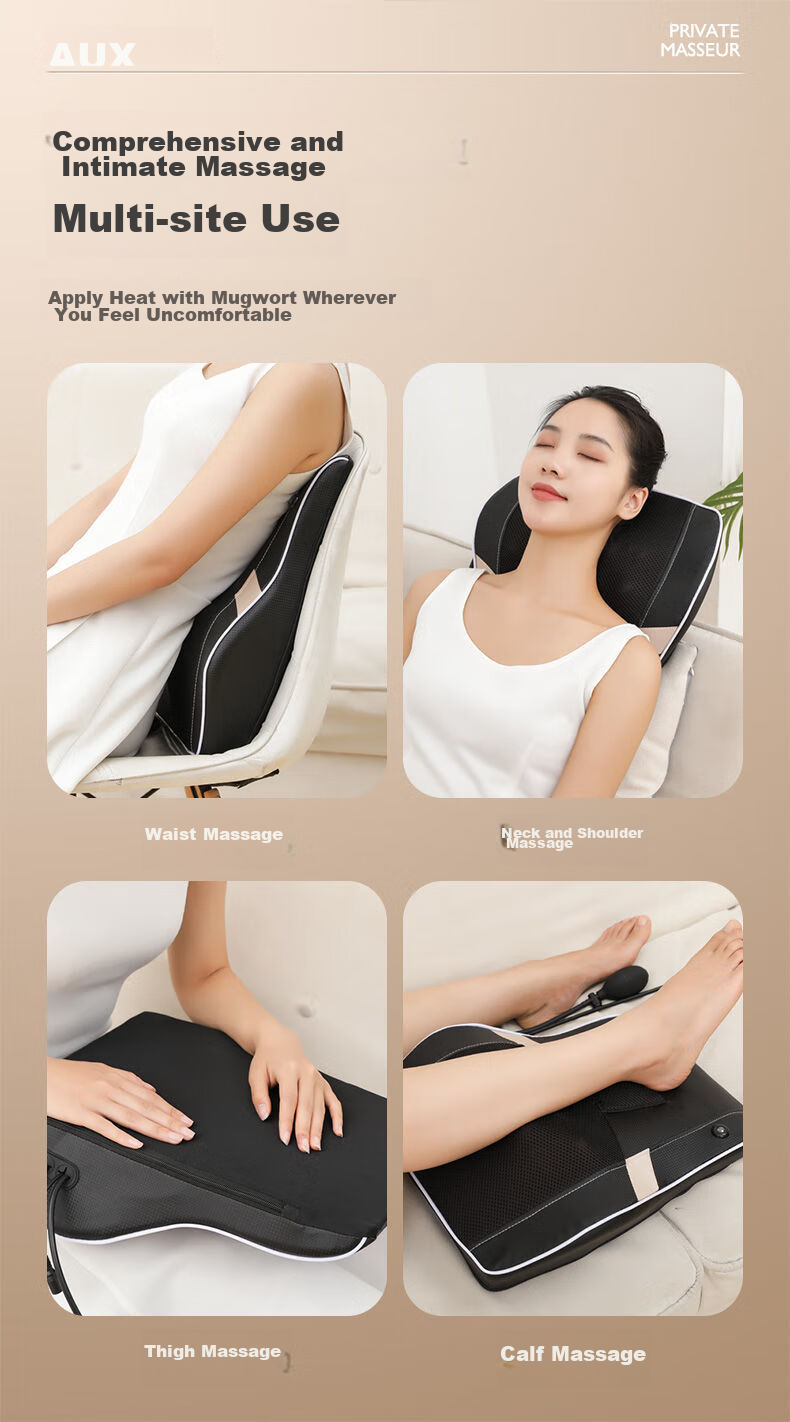 AUX Cervical Massager B05 Gift Box, Massage Pillow with Heat Therapy for Back And Waist, Shoulder And Neck Support Cushion, Birthday Gift for Parents 17