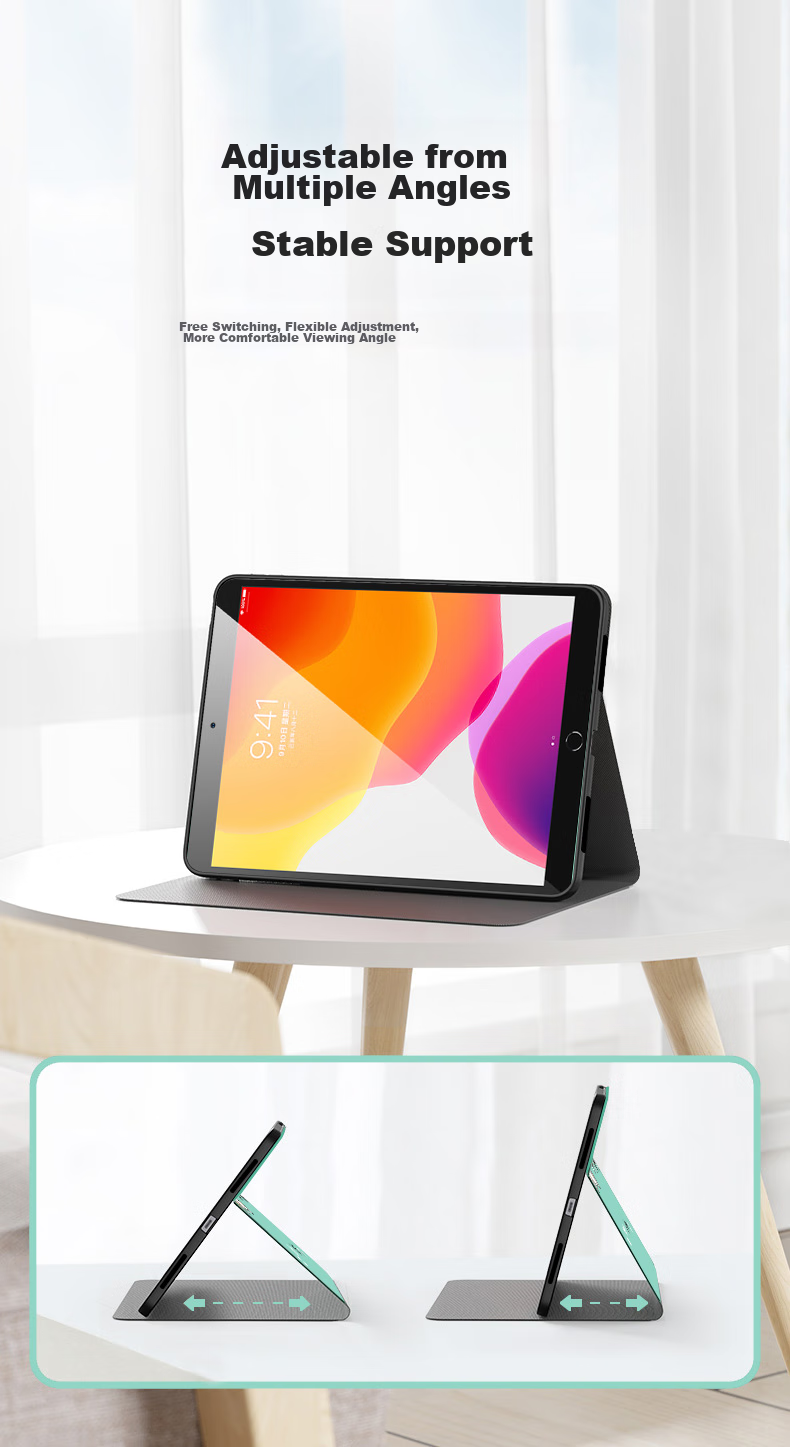 Qiaojiejie Apple 2018/17 IPad/Air2/1 Tablet Protective Case, 9.7-Inch Shockproof Full Coverage Cartoon Cute Student Online Class Stand, Smart Sleep/Wake Anti-Drop 8