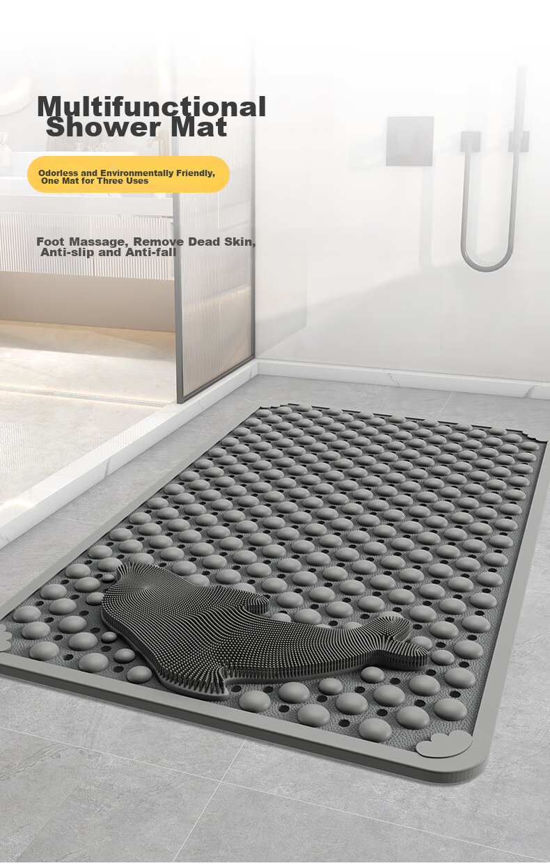 Huaxu Bathroom Non-Slip Mat, Shower Foot Pad, Bathroom Anti-Fall Floor Mat, Elderly And Pregnant Women Massage Foot Mat, Large 1