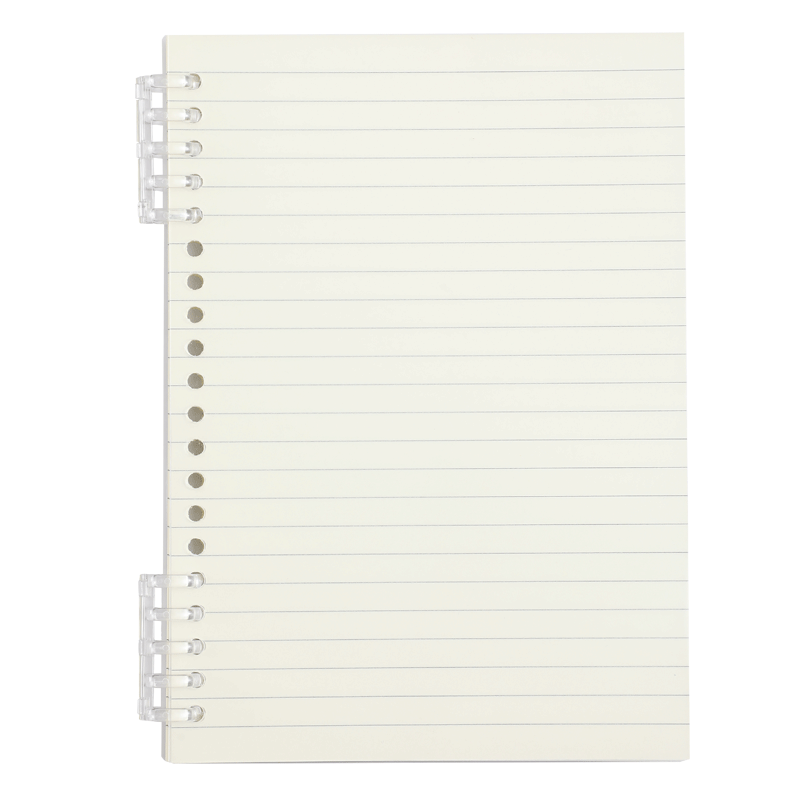Faramon B5/60 Sheets Detachable Refillable Loose-Leaf Notebook Student Coil Binding Thickened Study Notes B5 Transparent/Ruled