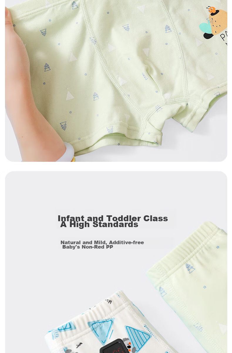 LangSha Boys' Boxer Briefs, Class A Pure Cotton Student Shorts, Big Kids' Boxer Shorts, Antibacterial Underwear, 2XL 10