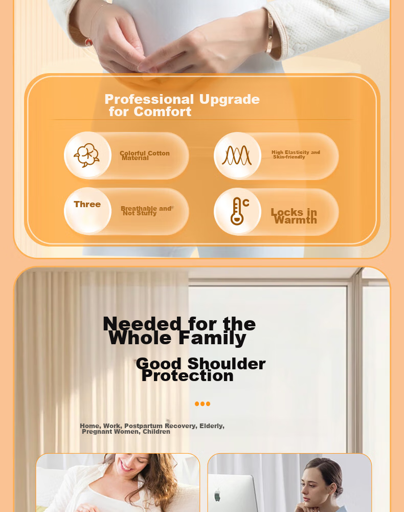 Bamaier Shoulder Protector, Warm Shoulder Periarthritis Medical Sleep Shawl, Arm Protection Sleeve for Postpartum Care, Unisex Vest, Hot Compress Therapy Device 2