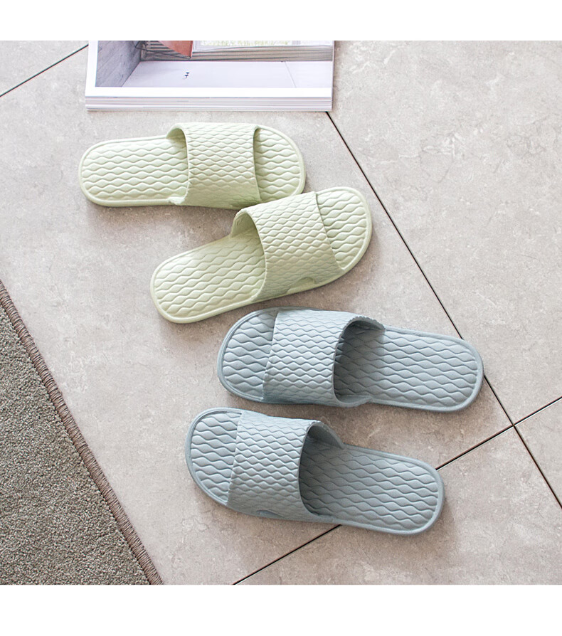 GUOLUOFEI Slippers for Men, Indoor Non-Slip Shower Bathroom Floor Flat Sole Couple Slippers for Women, Pink, Size 36-37 10