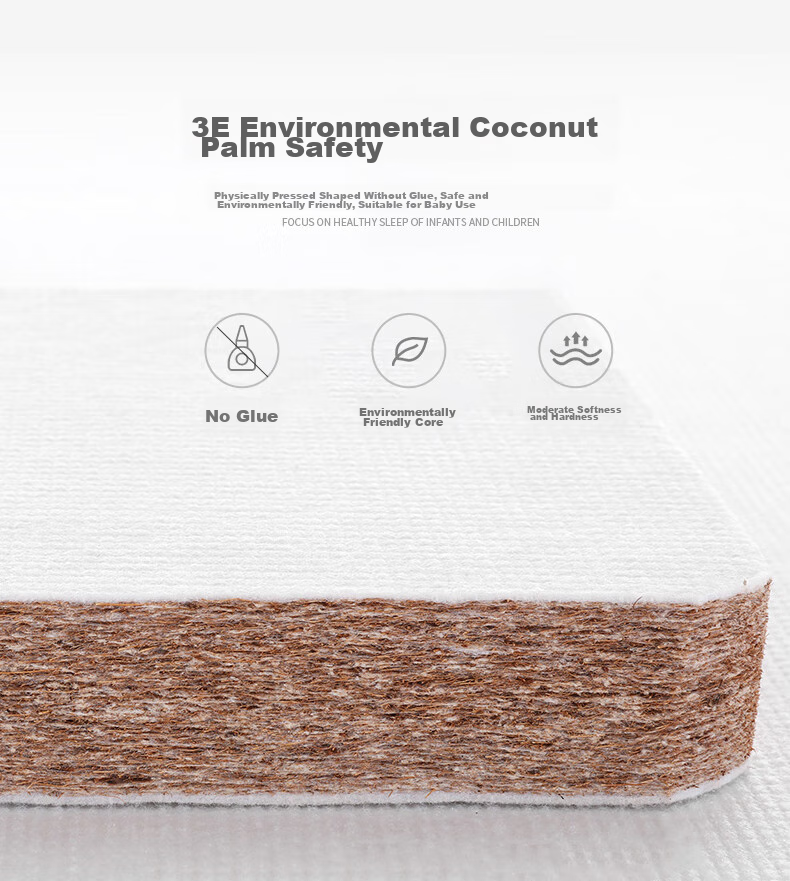 Zhibei Baby Latex Coconut Palm Mattress, Newborn Mattress, Infant Sleeping Pad, Children's Modular Bed Coir Mat, 110X61X5 7