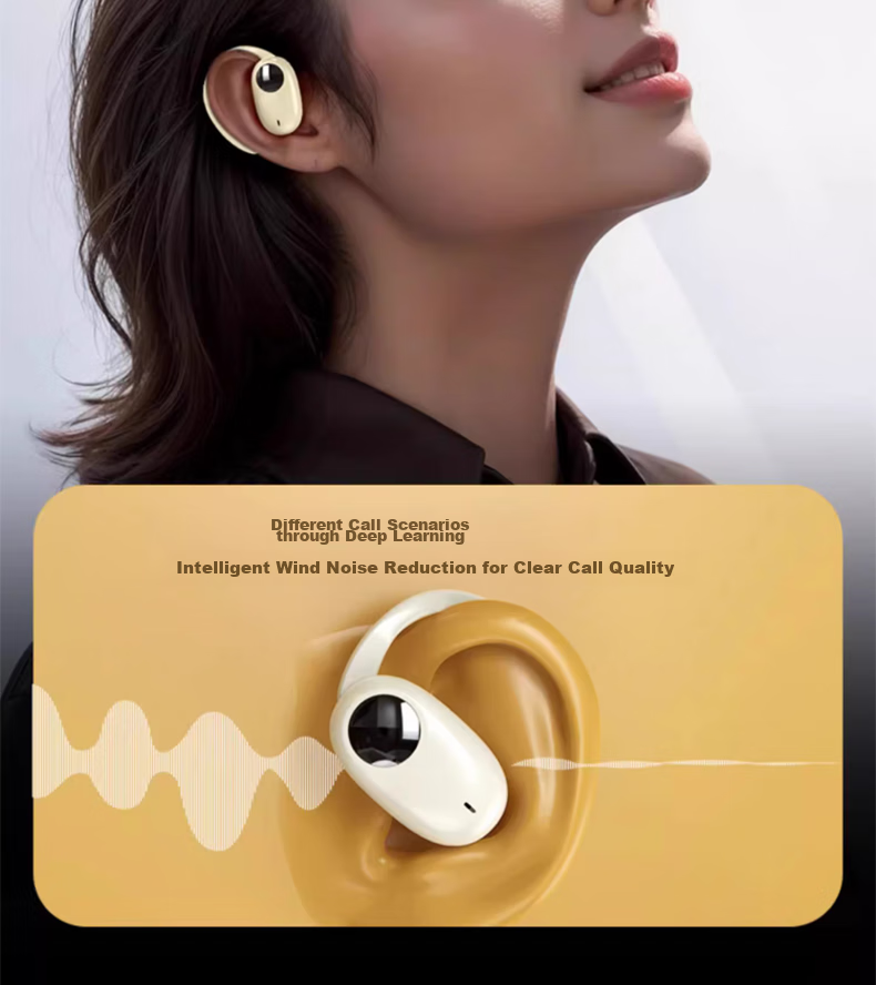 GREATWALL Bluetooth Headphones, Bone Conduction Concept, Over-Ear Style, True Wireless, Not In-Ear, Open-Style, for Sports, Running, Calls, Noise Reduction, Long Battery Life, Suitable for Huawei 16