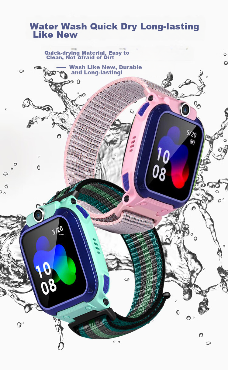 Freeson Nylon Braided Watch Strap Compatible with Xiaotiancai Children's Smartwatch Z10, Z9/Q2A/D3 And Other Z Series/Q/D/Y Series Smartwatches [Screw Rod And Nut Set] Blue 5
