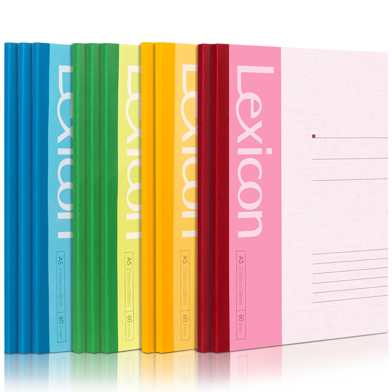 Deli 10 A5 Notebooks with 60 Sheets Each, Wirebound Soft Cover, for Notes, Work, Office Diary P07653